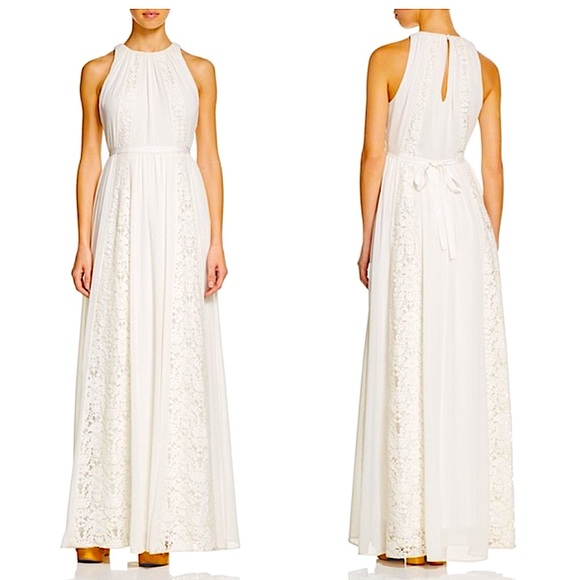 Anthropologie Bailey 44 White Gypsy lace-inset maxi dress - Picture 1 of 8